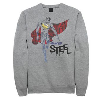 Men's DC Comics Superman Man Of Steel Cape Portrait Sweatshirt