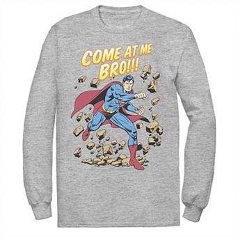 Men's DC Comics Superman Come At Me Bro Text Poster Tee