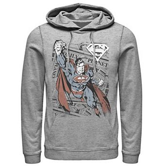Men's DC Comics Superman Daily Planet Background Poster Hoodie