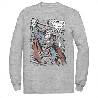 Men's DC Comics Superman Daily Planet Background Poster Tee