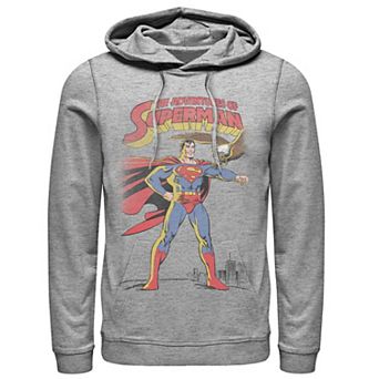 Men's DC Comics Superman Adventures Text Poster Hoodie