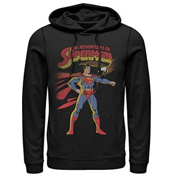 Men's DC Comics Superman Adventures Text Poster Hoodie