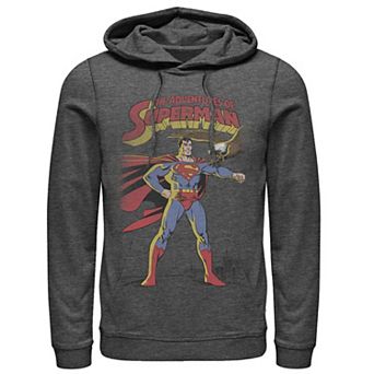 Men's DC Comics Superman Adventures Text Poster Hoodie