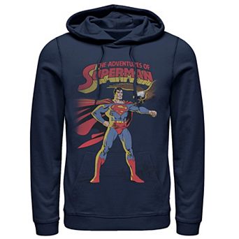 Men's DC Comics Superman Adventures Text Poster Hoodie