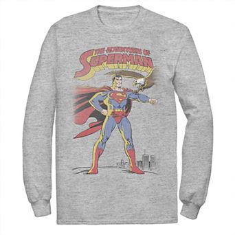 Men's DC Comics Superman Adventures Text Poster Tee