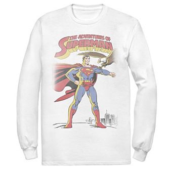 Men's DC Comics Superman Adventures Text Poster Tee