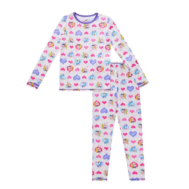 GIRL'S CUDDLE DUDS CLIMATE RIGHT JO-JO 2-PIECE GRAPHIC LONG