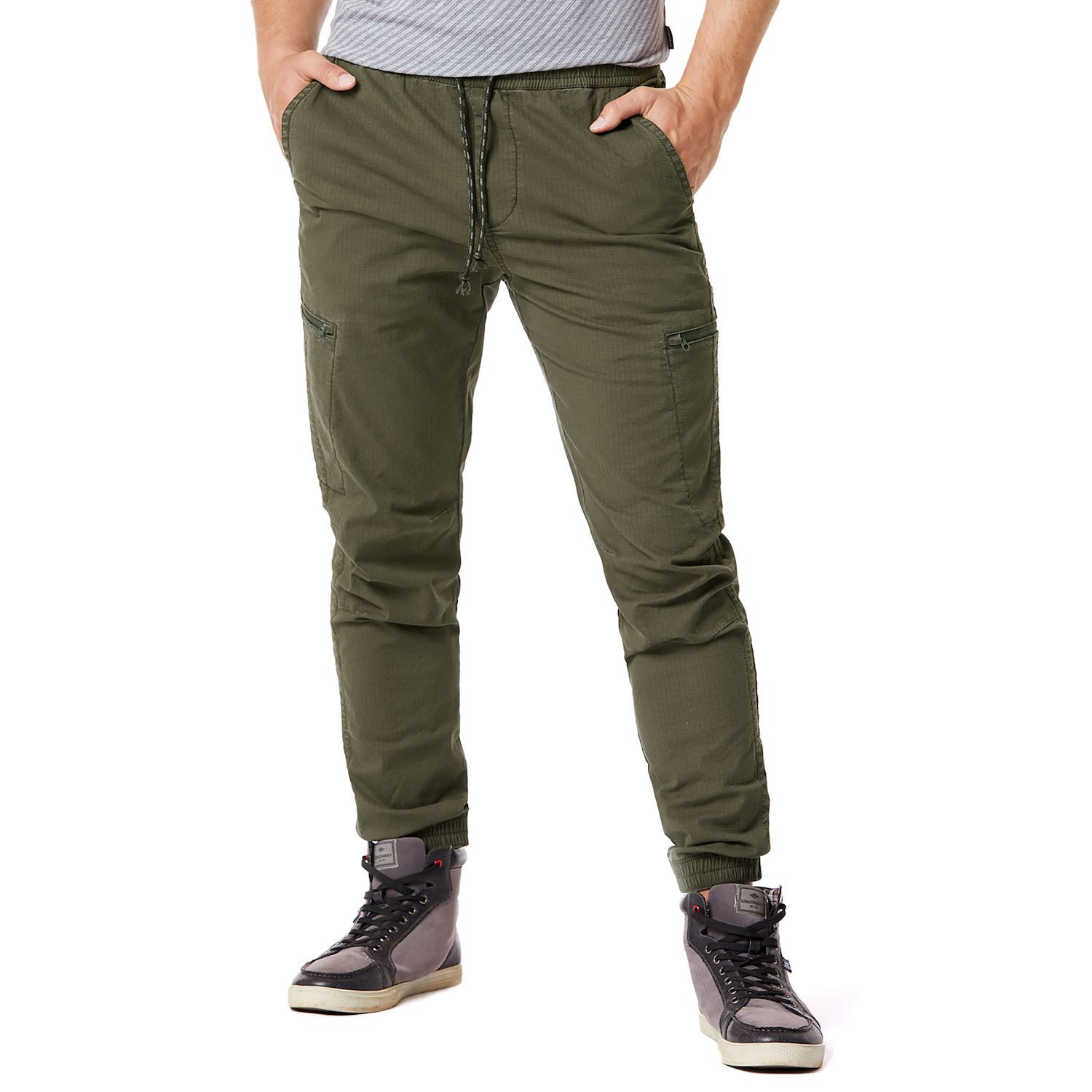 olive green joggers mens