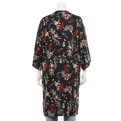 Plus Size LC Lauren Conrad Wild Flower Duster Kimono