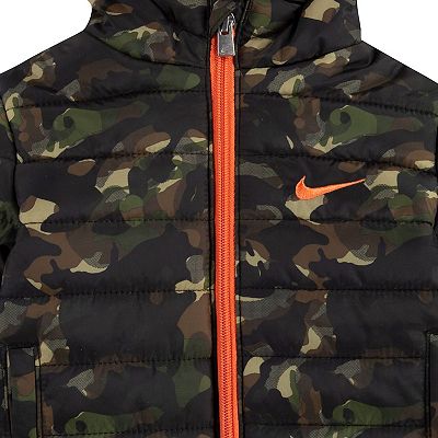 Toddler Boy Nike H2O-Dri Quilted Camouflaged Hooded Puffer