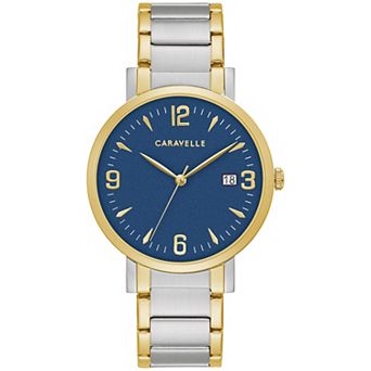 Caravelle by Bulova Men's Two-Tone Stainless Steel Watch with Blue Dial - 45A149
