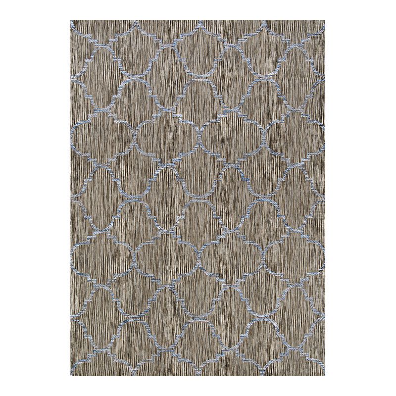Couristan Charm Thornbury Indoor Outdoor Rug, Brown, 6.5X9.5 Ft