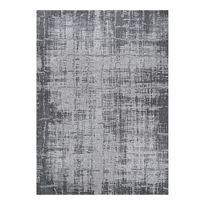 Couristan Charm Tiverton Indoor Outdoor Rug, Grey, 6.5X9.5 Ft