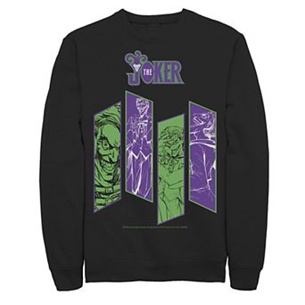 Men's DC Comics The Joker Portrait Panels Graphic Fleece Pullover