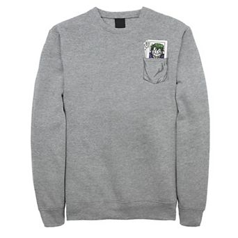 Men's DC Comics The Joker Cards Pocket Sweatshirt