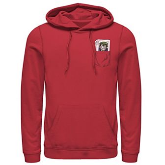 Men's DC Comics The Joker Cards Pocket Graphic Hoodie
