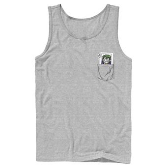 Men's DC Comics The Joker Cards Pocket Graphic Tank Top