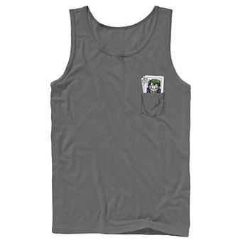 Men's DC Comics The Joker Cards Pocket Graphic Tank Top