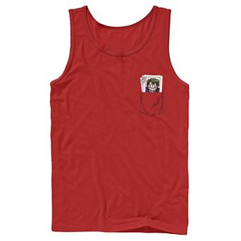 Men's DC Comics The Joker Cards Pocket Graphic Tank Top