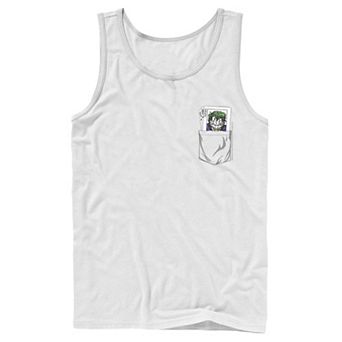 Men's DC Comics The Joker Cards Pocket Graphic Tank Top
