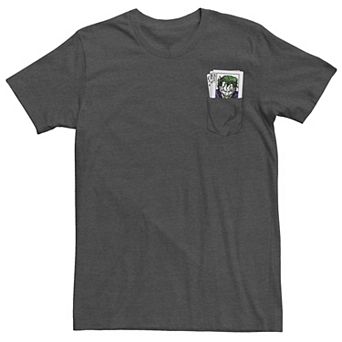 Men's DC Comics The Joker Cards Pocket Graphic Tee