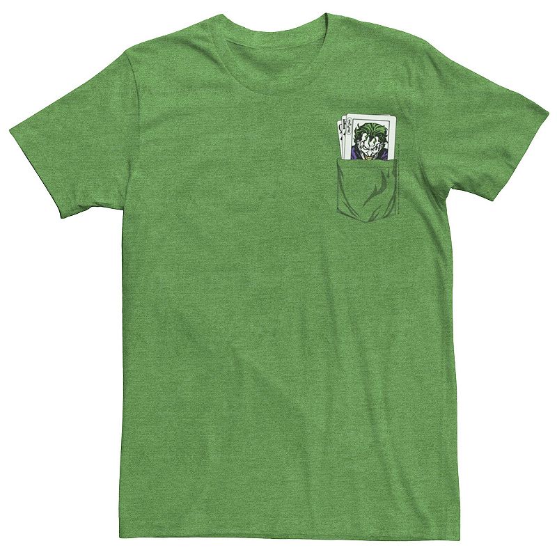 Men's DC Comics The Joker Cards Pocket Graphic Tee, Size: XL, Kelly Grey