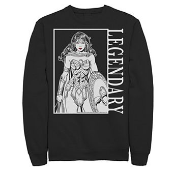 Men's DC Comics Wonder Woman Legendary Poster Graphic Fleece Pullover