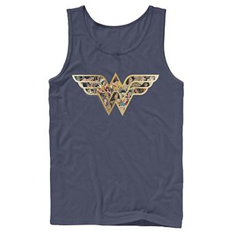 Men's DC Comics Wonder Woman Symbol Build Up Fill Graphic Tank Top