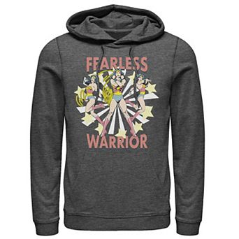 Men's DC Comics Wonder Woman Fearless Warrior Retro Hoodie