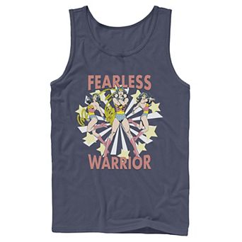 Men's DC Comics Wonder Woman Fearless Warrior Retro Tank Top