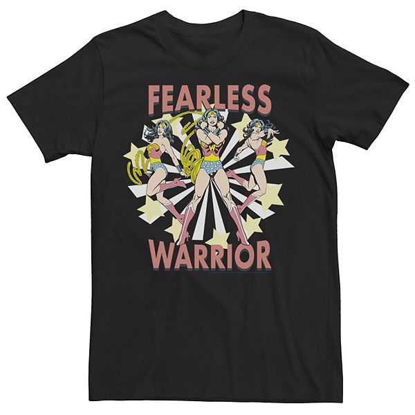 Men's DC Comics Wonder Woman Fearless Warrior Retro Tee