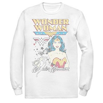Men's DC Comics Wonder Woman Vintage Long Sleeve Graphic Tee