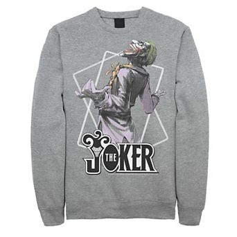 Men's DC Comics The Joker Laughing Maniac Portrait Sweatshirt