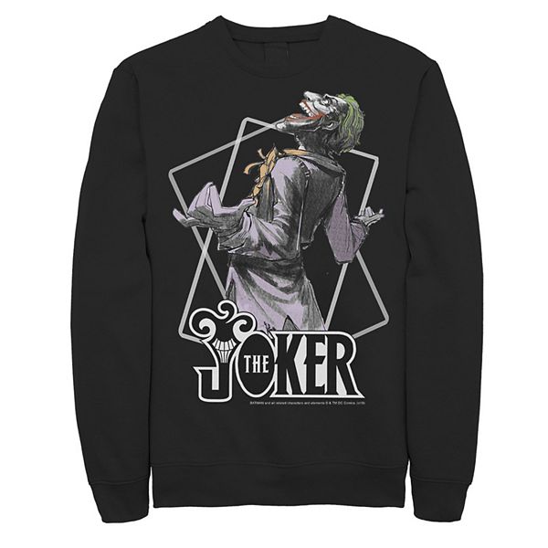 Men's DC Comics The Joker Laughing Maniac Portrait Sweatshirt