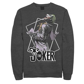 Men's DC Comics The Joker Laughing Maniac Portrait Sweatshirt