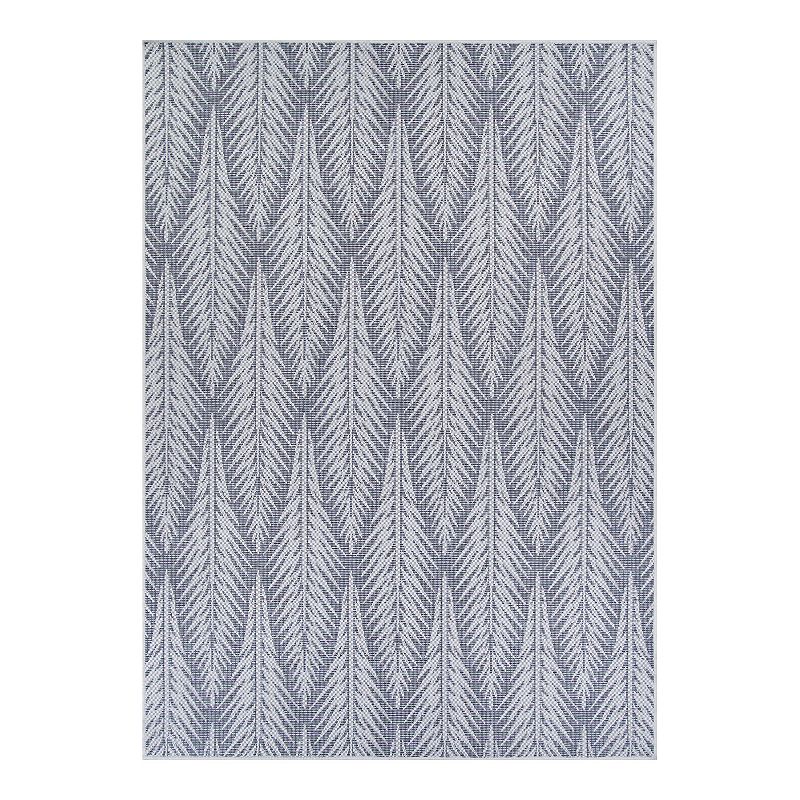 Couristan Marseille La Pleine Cerise Indoor Outdoor Rug, Grey, 7.5X11 Ft