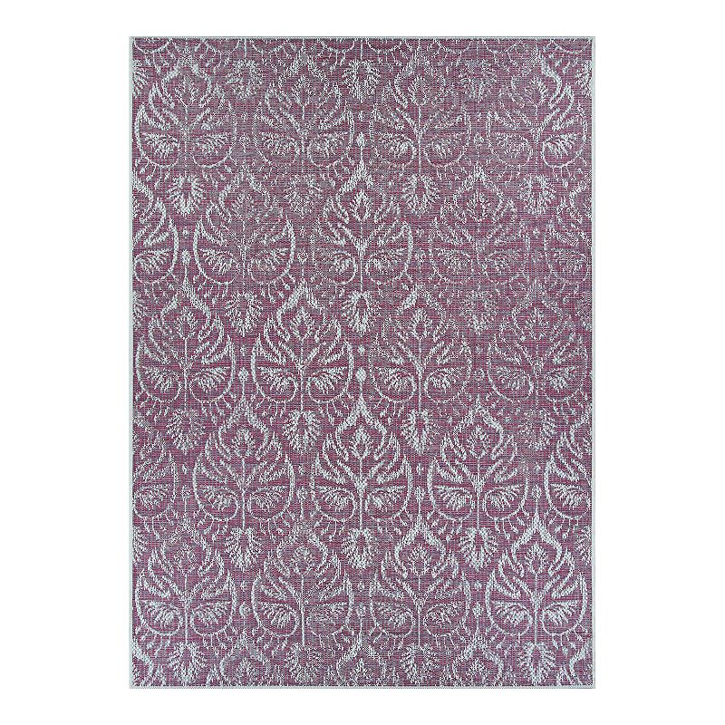 Couristan Marseille Cassis Indoor Outdoor Rug, Purple, 8.5X13 Ft