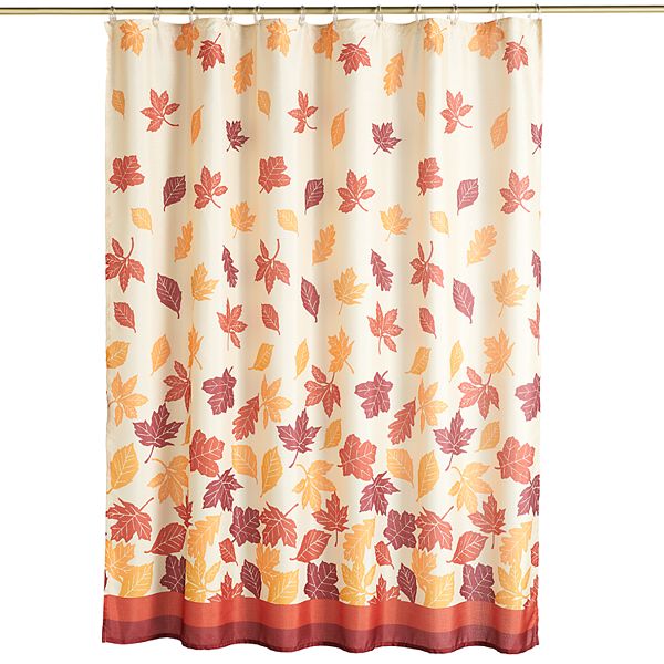 Falling Leaves Shower Curtain, Harvest Shower Curtain Liner