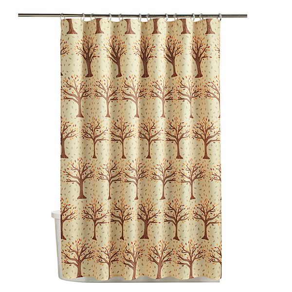 Fall Trees Shower Curtain, Harvest Gold Shower Curtain