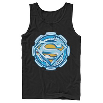 Men's DC Comics Superman Chrome Gear Chest Logo Tank Top