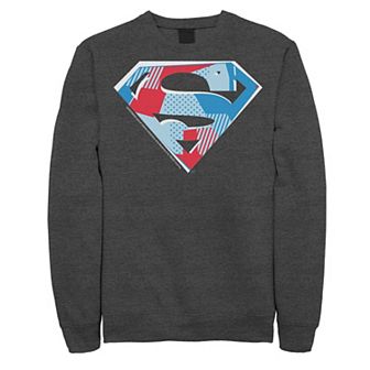 Men's DC Comics Superman Cutout Chest Logo Fleece Sweatshirt