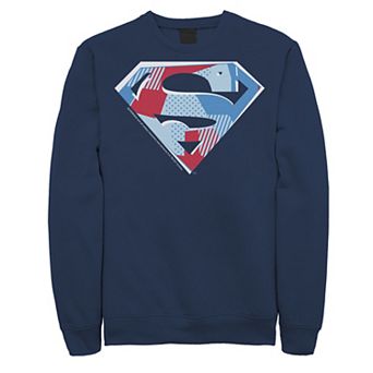 Men's DC Comics Superman Cutout Chest Logo Fleece Sweatshirt