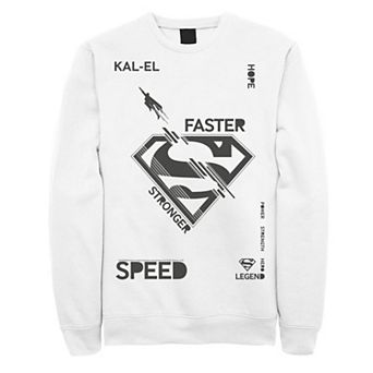 Men's DC Comics Superman Kal-El Faster Stronger Speed Legend Sweatshirt