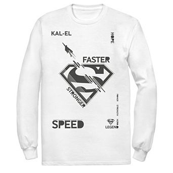 Men's DC Comics Superman Kal-El Faster Stronger Speed Legend Tee