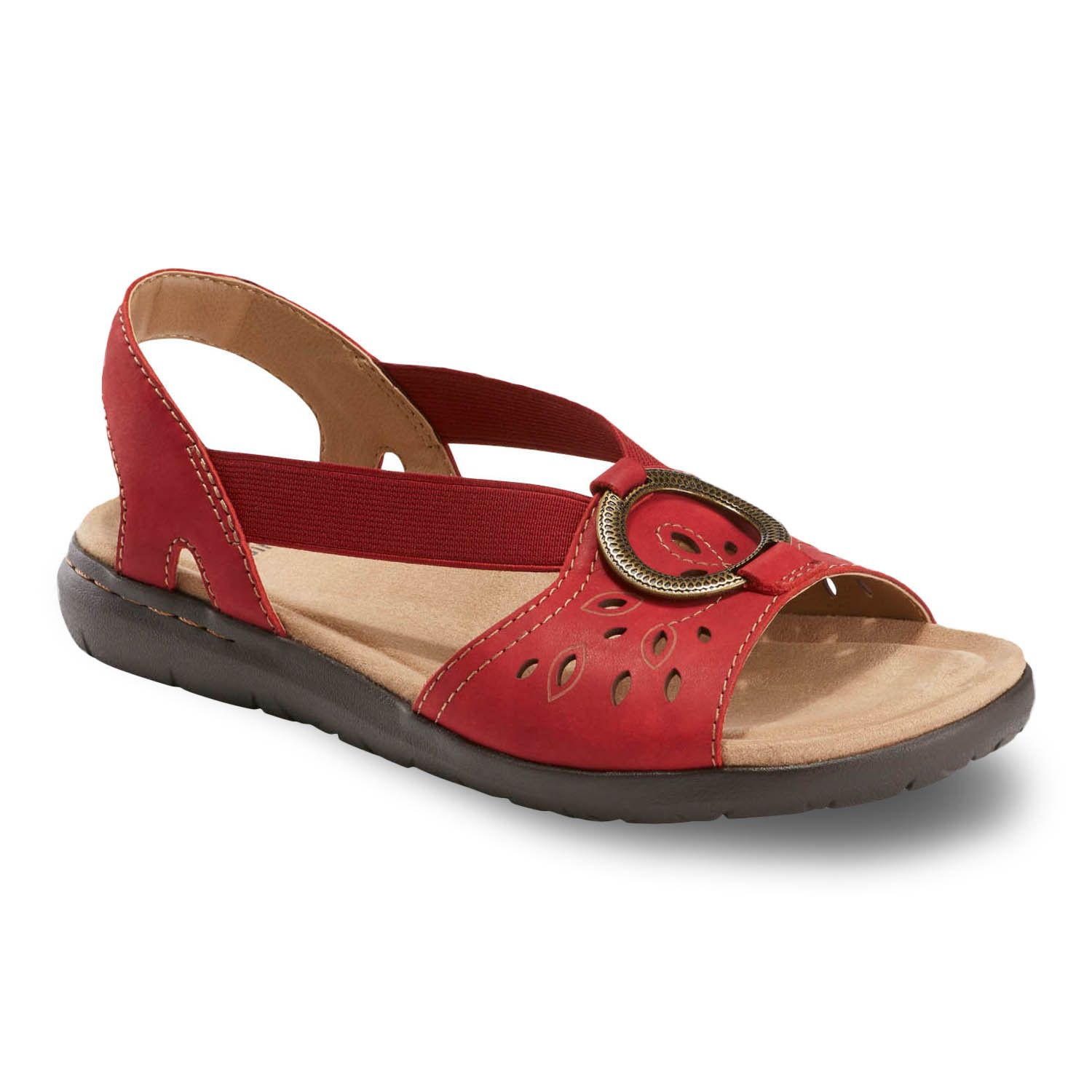 womens red comfort sandals