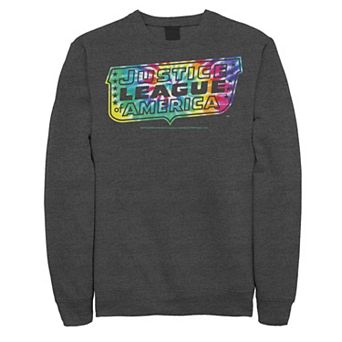 Men's DC Comics Justice League Tie Dye Logo Fleece Sweatshirt