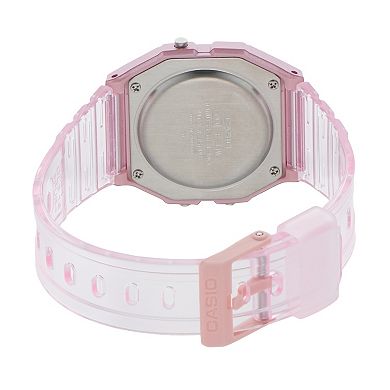 Casio Unisex Pink Jelly Strap Digital Watch - F91WS-4OS
