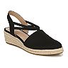 LifeStride Katrina 2 Scarpa Slip-on Donna, Zeppa, Nero, 41 EU | Tomaia In Tessuto, Punta A Mandorla, Soletta Soft System Ammortizzata, Suola Flessibile