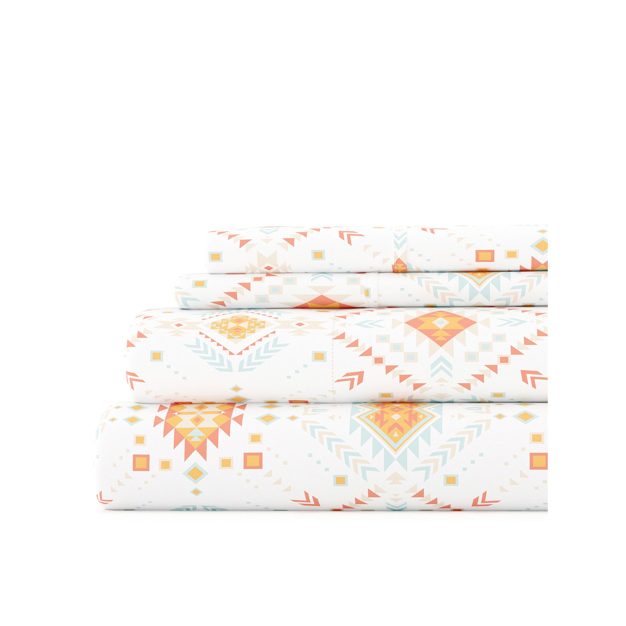 Home Collection Boho Printed Sheet Set, Pink