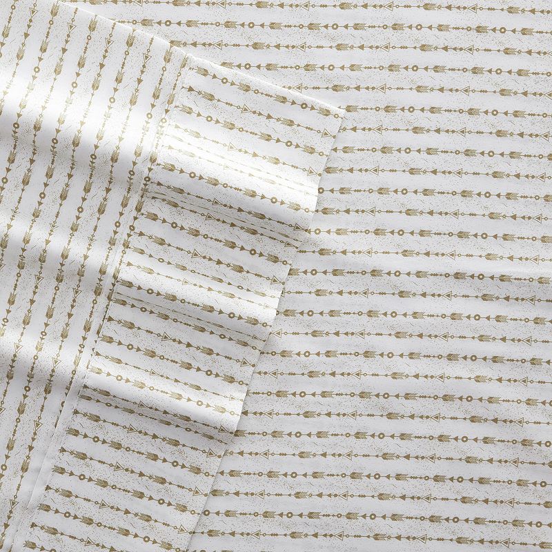 Home Collection Boho Printed Sheet Set, Green